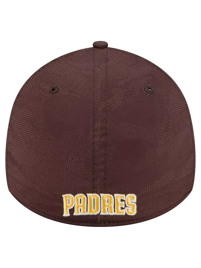 Мужская коричневая кепка San Diego Padres Tonal Camo 39THIRTY Flex New Era — изображение 3 из 5