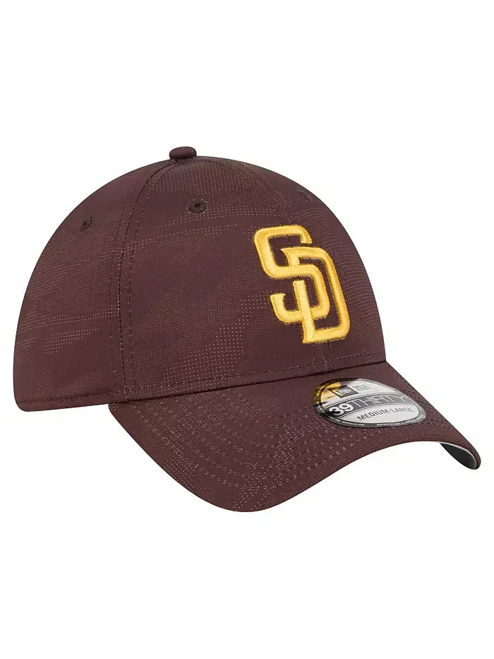 Мужская коричневая кепка San Diego Padres Tonal Camo 39THIRTY Flex New Era — изображение 4 из 5