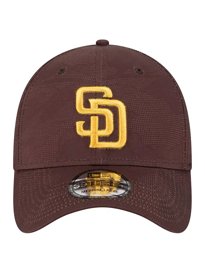 Мужская коричневая кепка San Diego Padres Tonal Camo 39THIRTY Flex New Era — изображение 5 из 5