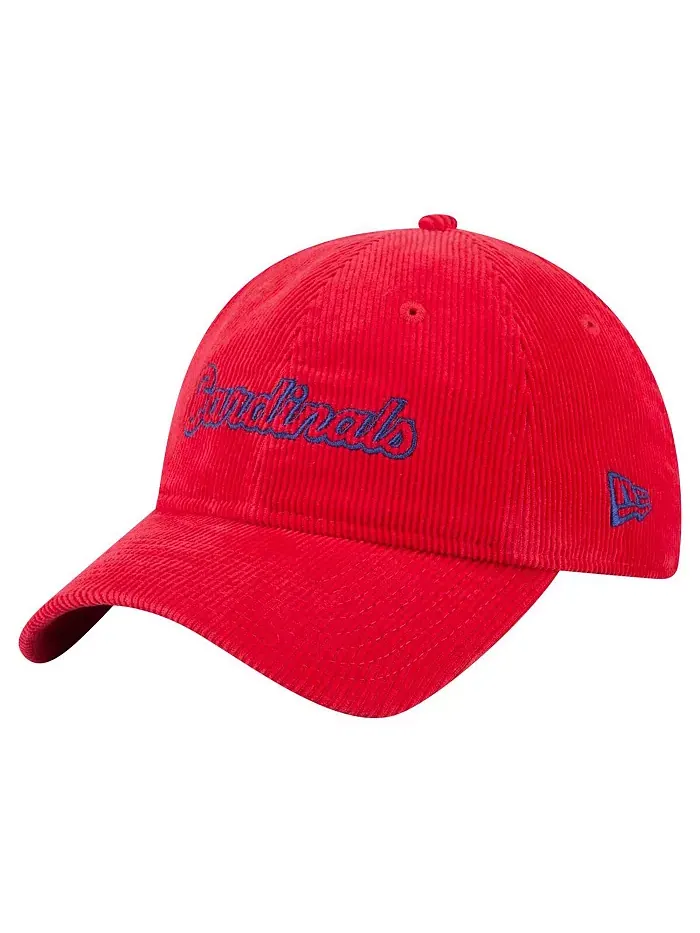 Женская регулируемая кепка 9TWENTY из вельвета St. Louis Cardinals красного цвета New Era