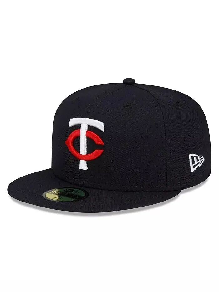 Мужская темно-синяя шляпа Minnesota Twins Authentic Collection Home 59Fifty 2023 New Era — изображение 1 из 5