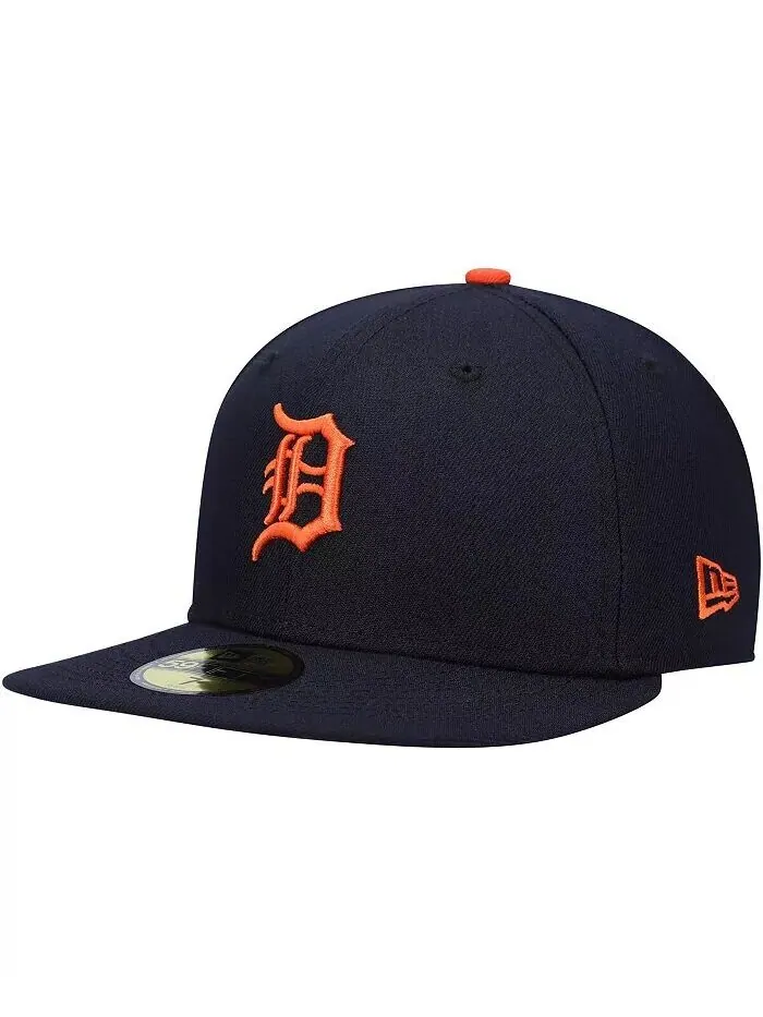 Мужская темно-синяя приталенная шляпа Detroit Tigers Authentic Collection On-Field Road 59FIFTY New — изображение 2 из 5