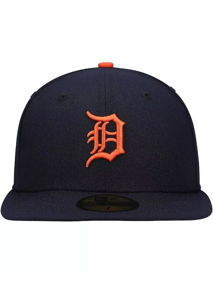 Мужская темно-синяя приталенная шляпа Detroit Tigers Authentic Collection On-Field Road 59FIFTY New — изображение 3 из 5