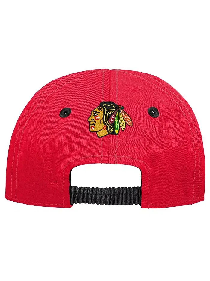 Шапка Red Chicago Blackhawks My First Tail Sweep Slouch Flex для мальчиков и девочек Outerstuff — изображение 2 из 3