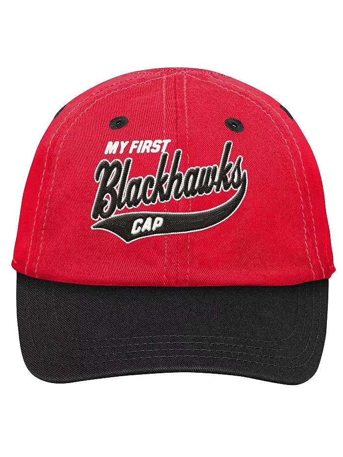 Шапка Red Chicago Blackhawks My First Tail Sweep Slouch Flex для мальчиков и девочек Outerstuff — изображение 3 из 3