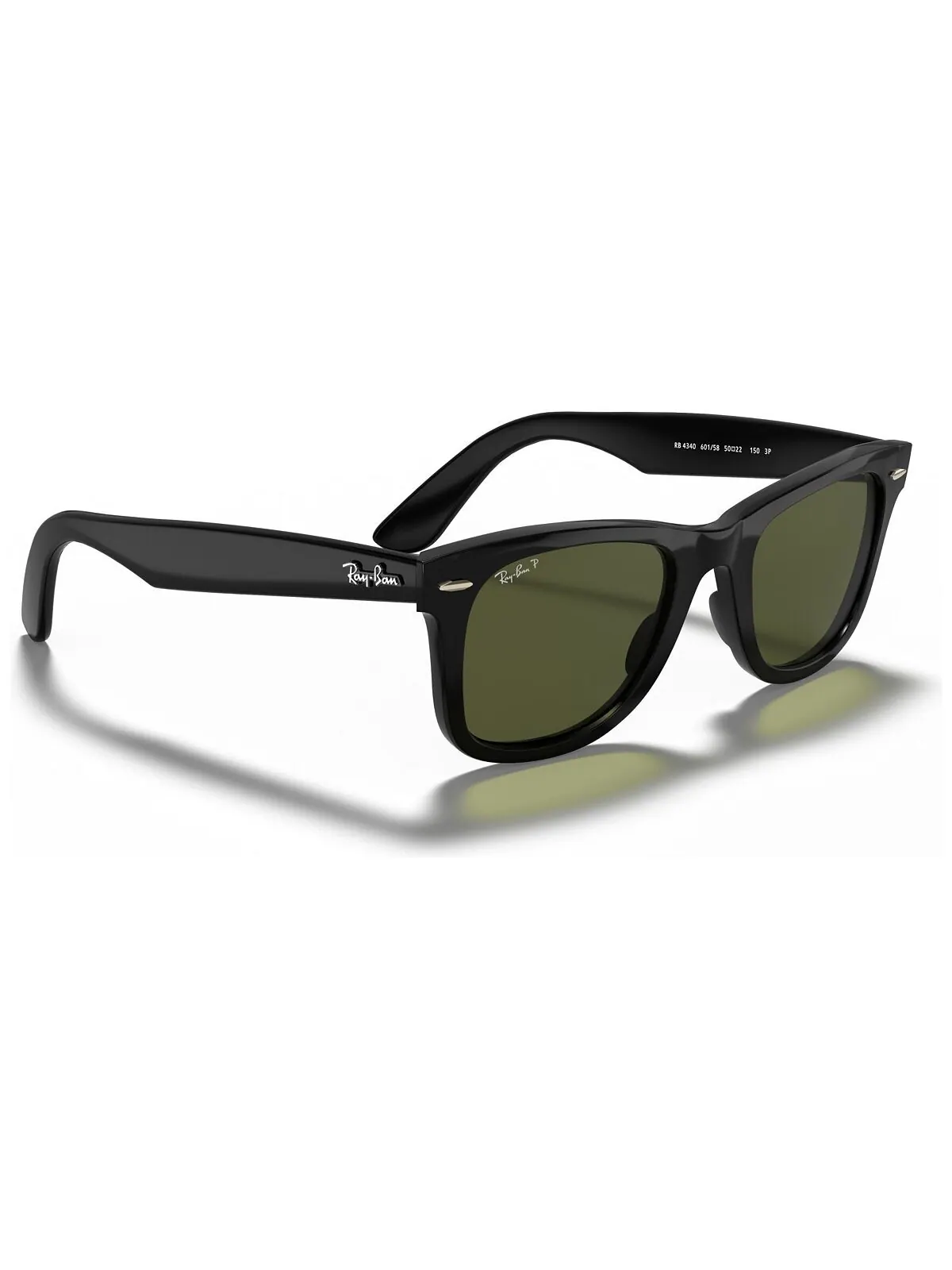 Поляризованные солнцезащитные очки унисекс RAY-BAN Wayfarer Ease RB4340 — изображение 3 из 6, черный/зеленый