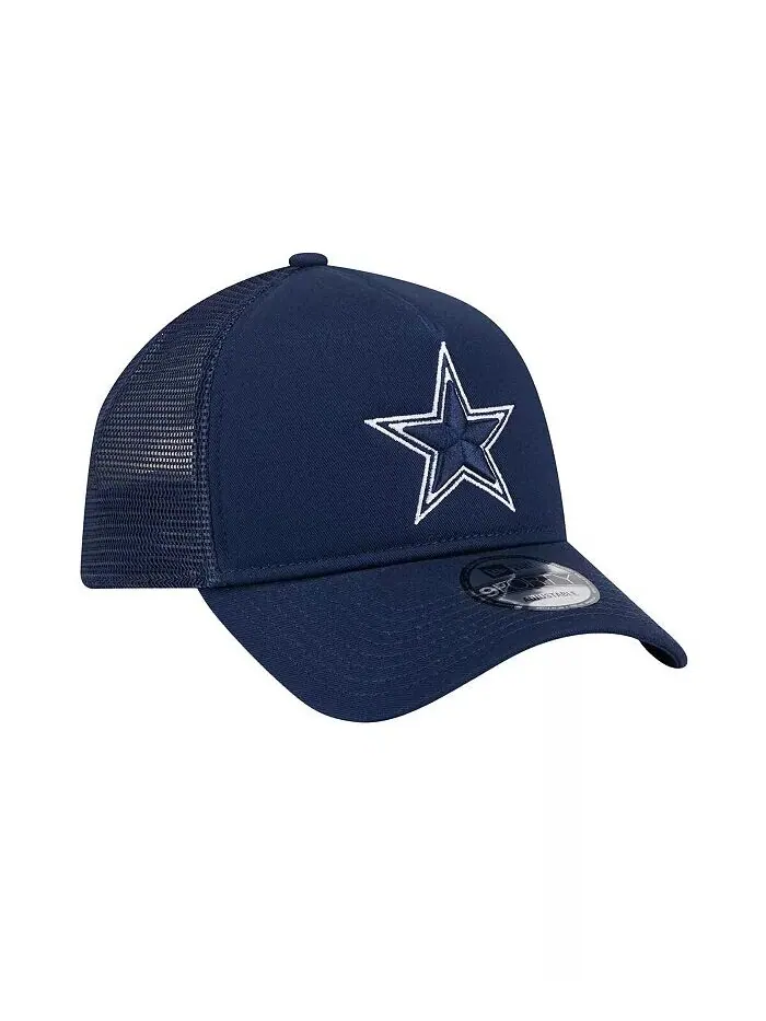 Мужская темно-синяя кепка Dallas Cowboys Main A-Frame Trucker 9FORTY Adjustable New Era — изображение 4 из 5