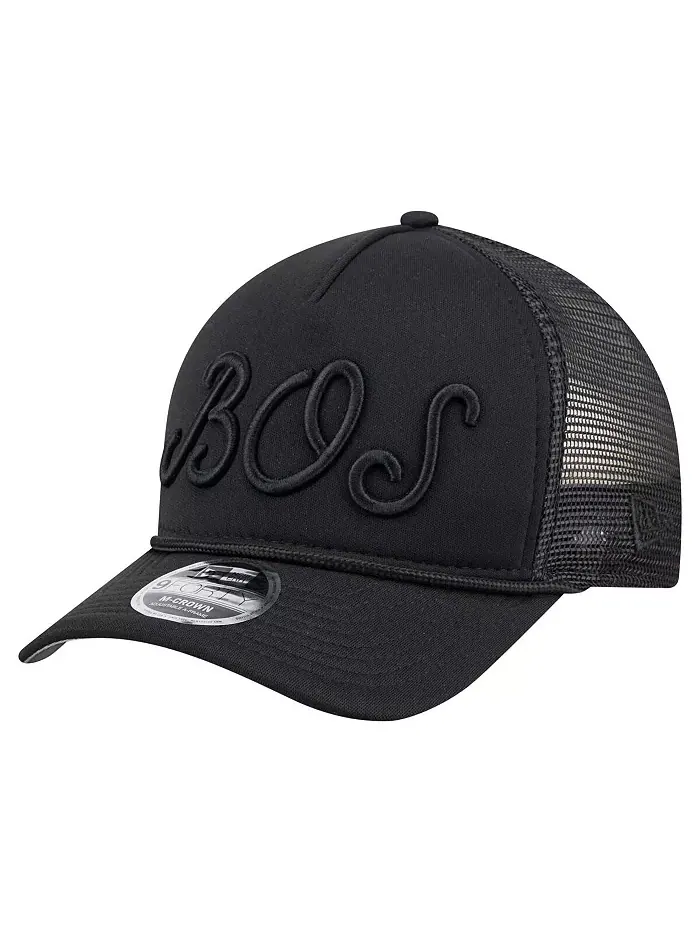 Мужская черная бейсболка Boston Red Sox City Initial 9FORTY A-Frame M-Crown с регулируемой