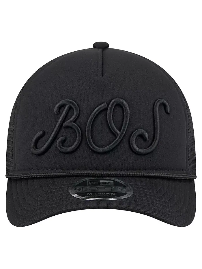 Мужская черная бейсболка Boston Red Sox City Initial 9FORTY A-Frame M-Crown с регулируемой — изображение 2 из 4