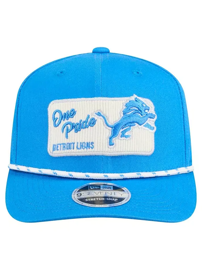 Мужская синяя кепка Detroit Lions Chant 9SEVENTY Stretch-Snap New Era — изображение 2 из 4