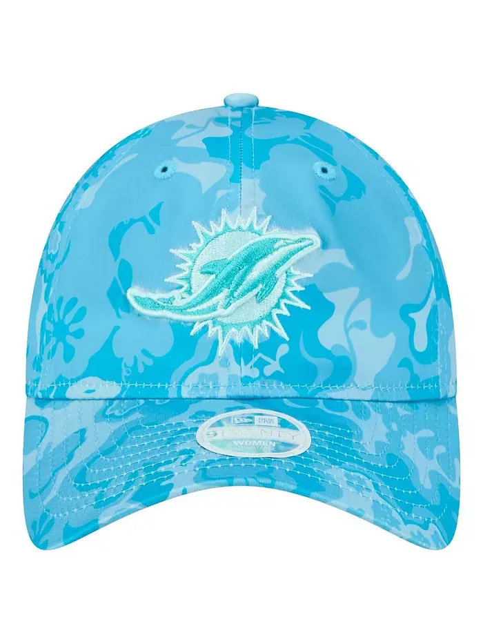 Женская регулируемая кепка Aqua Miami Dolphins Trippy 9TWENTY New Era — изображение 2 из 4