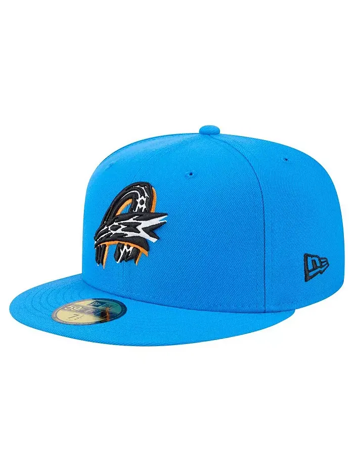 Мужская синяя бейсболка Akron RubberDucks Authentic Collection 59FIFTY Fitted New Era