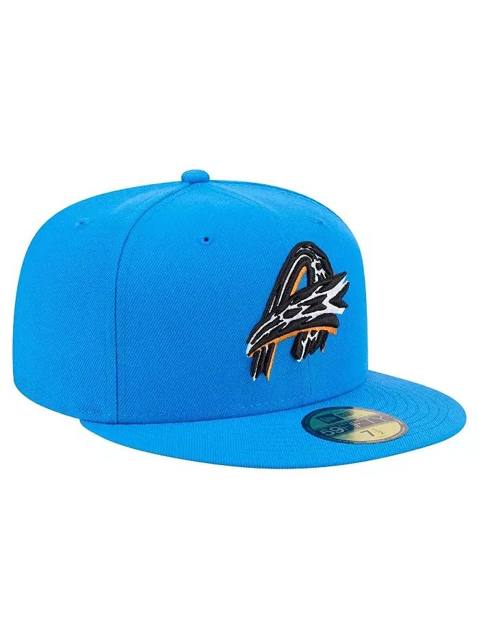 Мужская синяя бейсболка Akron RubberDucks Authentic Collection 59FIFTY Fitted New Era — изображение 3 из 4