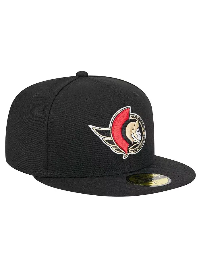 Мужская черная кепка Ottawa Senators Core 59FIFTY Fitted New Era — изображение 3 из 4