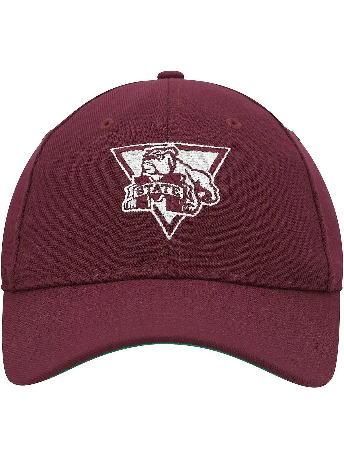 Мужская темно-бордовая шляпа Mississippi State Bulldogs Vault с напуском и гибкой кепкой adidas — изображение 3 из 5