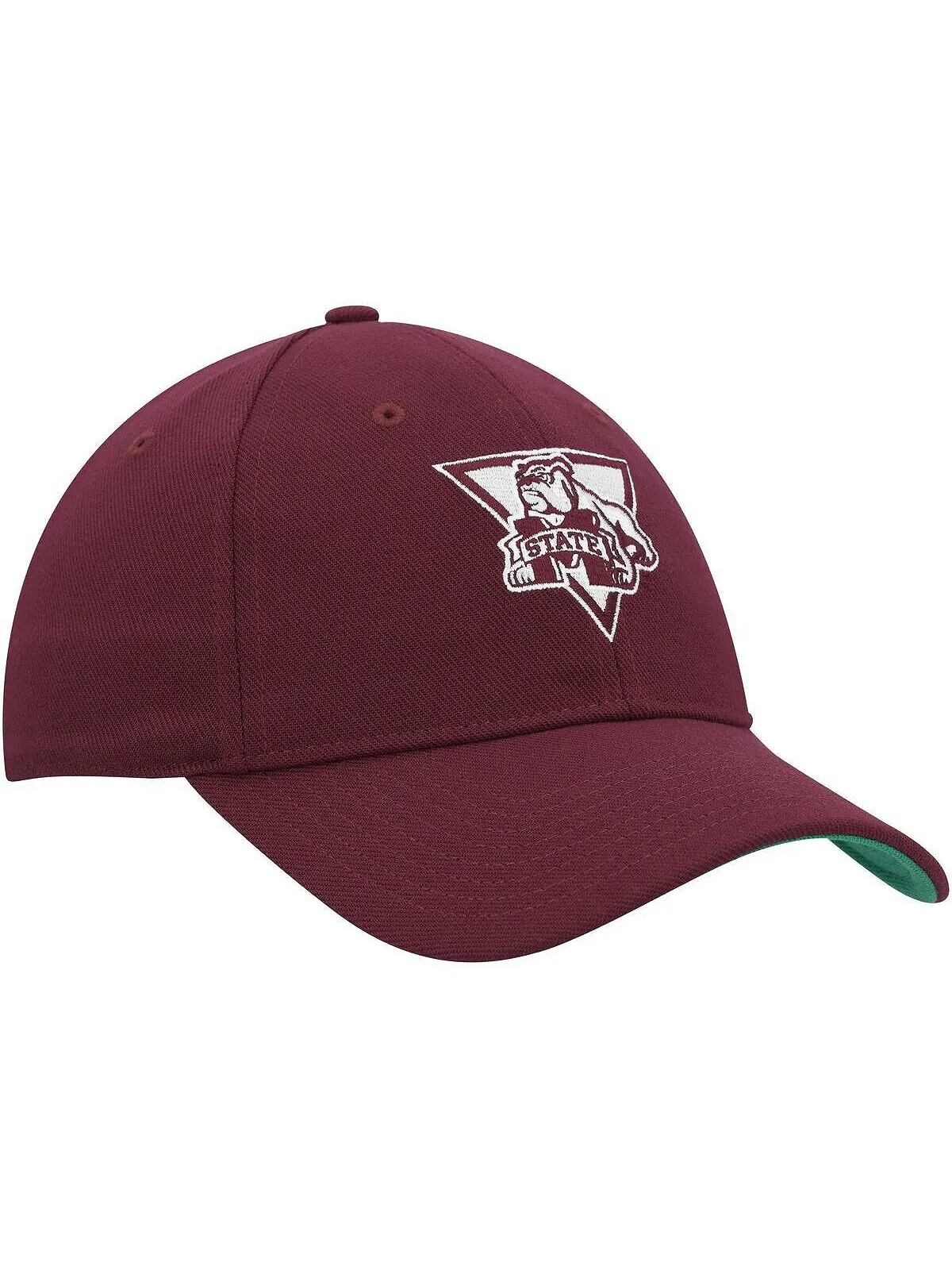Мужская темно-бордовая шляпа Mississippi State Bulldogs Vault с напуском и гибкой кепкой adidas — изображение 4 из 5
