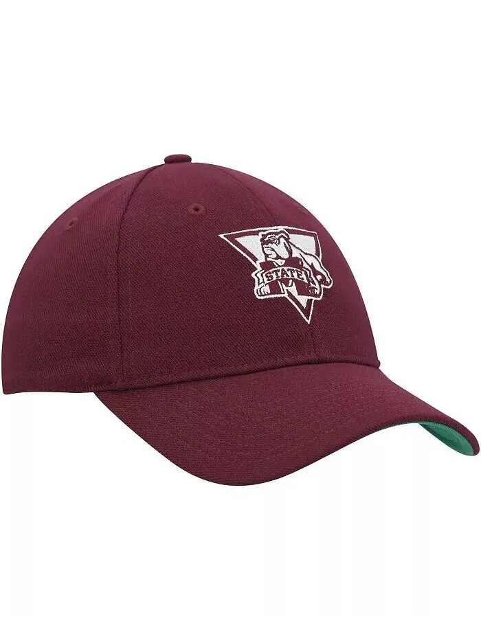 Мужская темно-бордовая шляпа Mississippi State Bulldogs Vault с напуском и гибкой кепкой Adidas — изображение 3 из 4