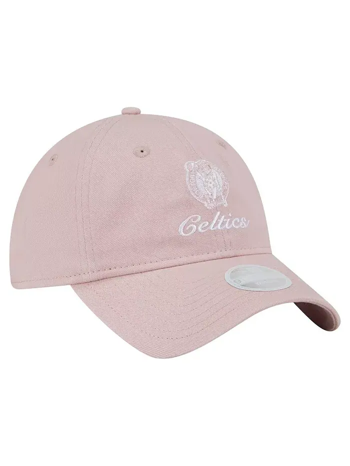 Женская розовая регулируемая кепка Boston Celtics Gameday Preppy 9TWENTY New Era — изображение 3 из 4