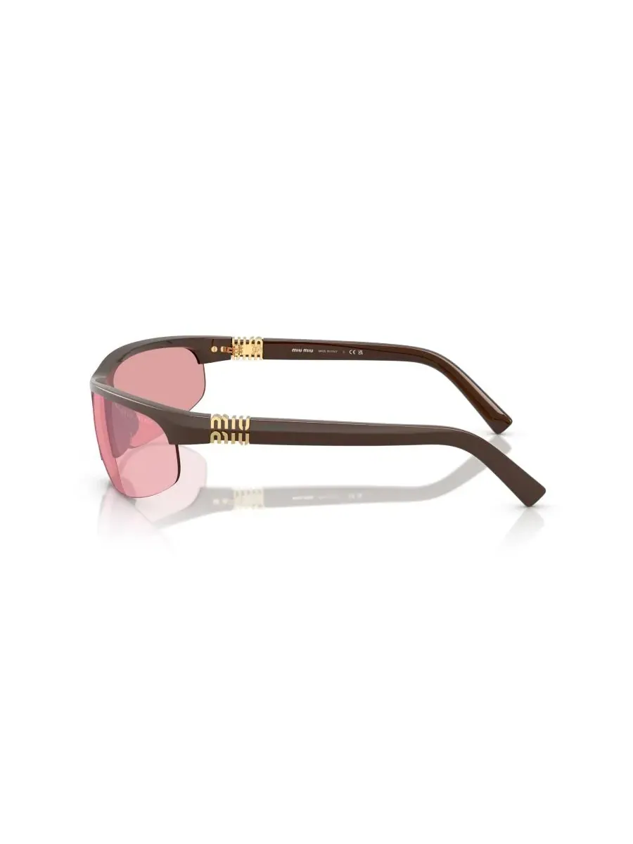 Женские овальные солнцезащитные очки, MU A02S MIU MIU, Cocoa Metal — изображение 3 из 5