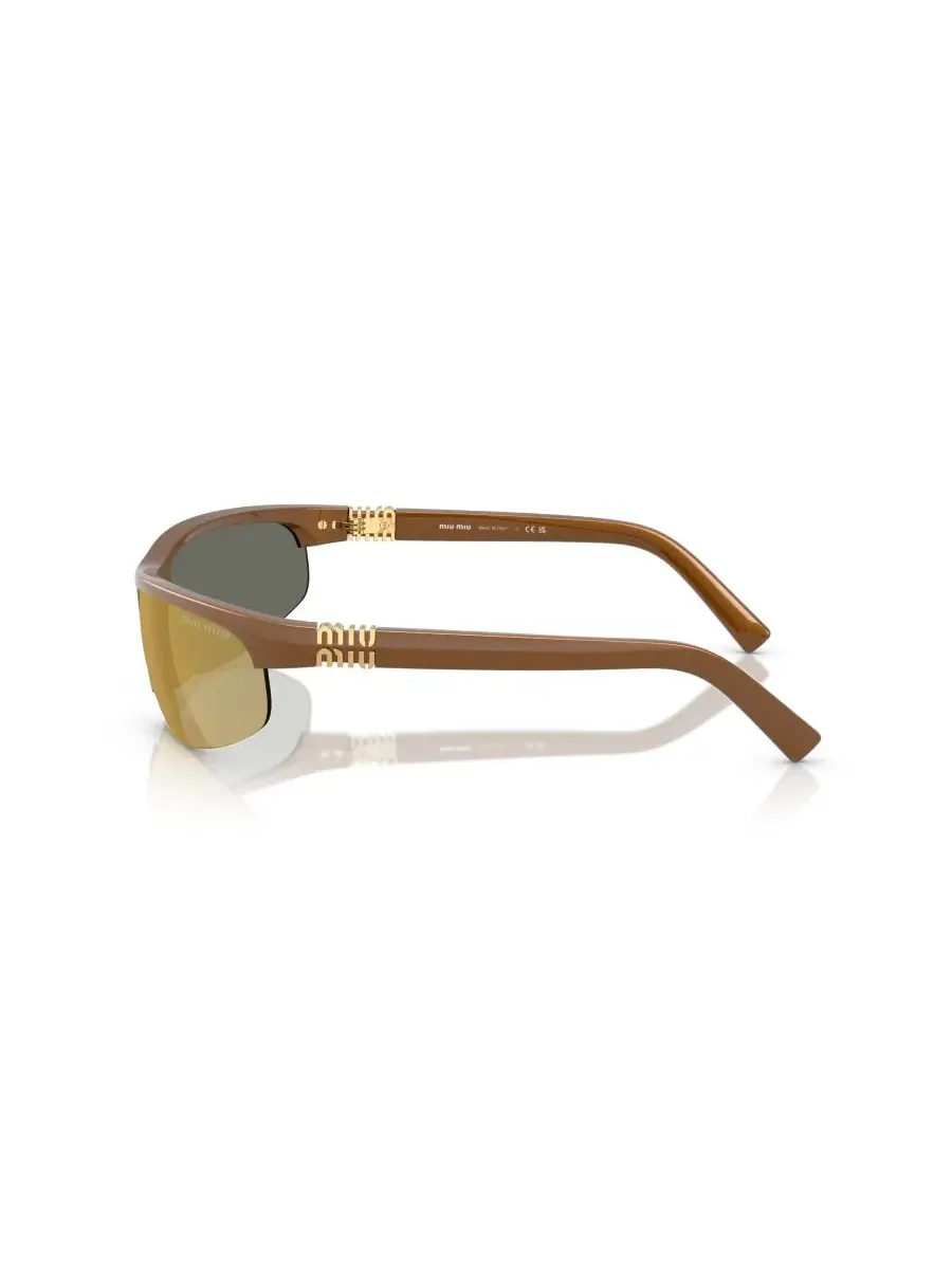 Женские овальные солнцезащитные очки, MU A02S MIU MIU, Rust Metal — изображение 3 из 5