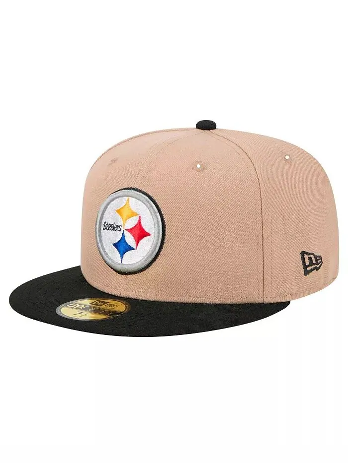 Мужская светло-коричневая бейсболка Pittsburgh Steelers Logo Main 59FIFTY Fitted Hat New Era