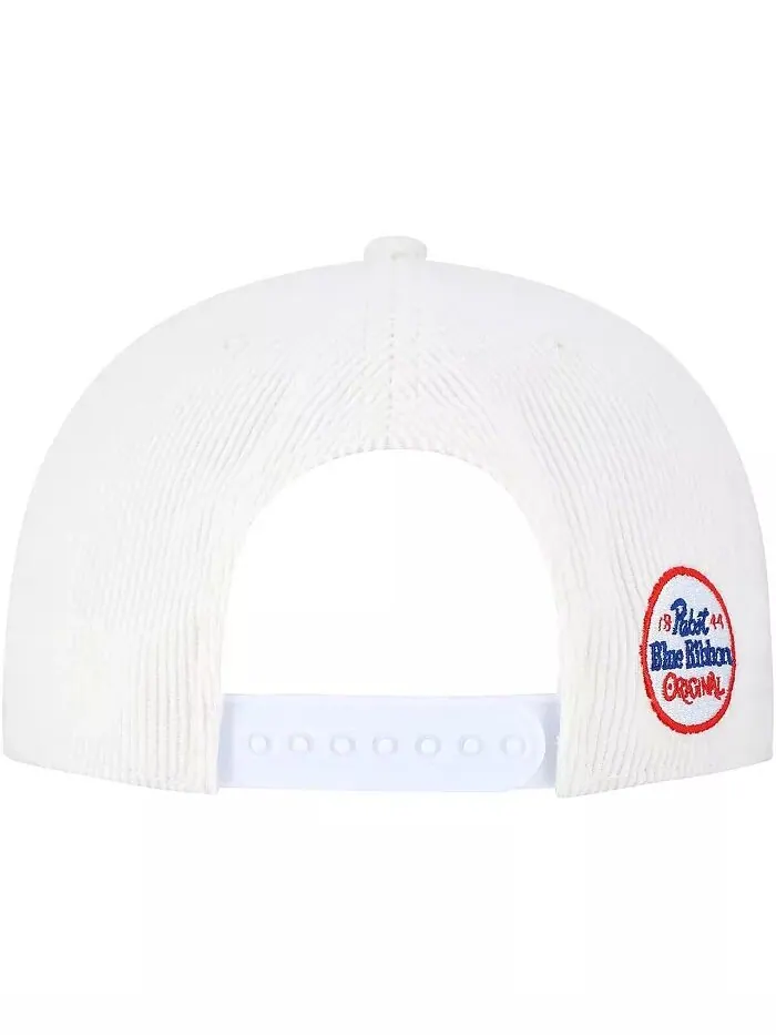 Мужская белая/темно-синяя кепка-кнопка для гольфа Pabst Blue Ribbon Corduroy Rope Lids — изображение 2 из 4