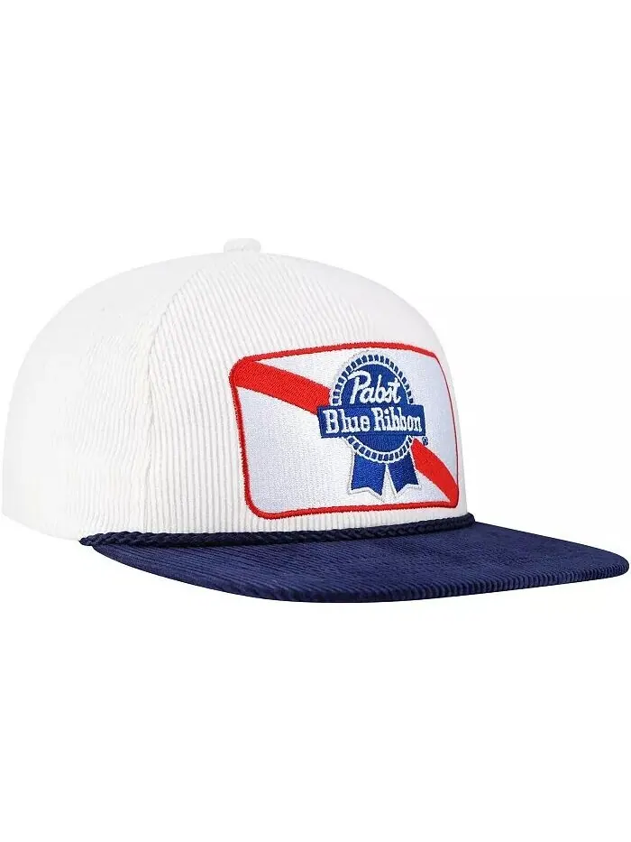 Мужская белая/темно-синяя кепка-кнопка для гольфа Pabst Blue Ribbon Corduroy Rope Lids — изображение 3 из 4