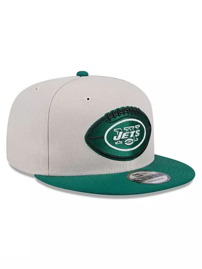 Мужская бейсболка-кепка New York Jets 2024 Sideline Historic 9FIFTY цвета «камень/зеленый» New Era — изображение 2 из 4