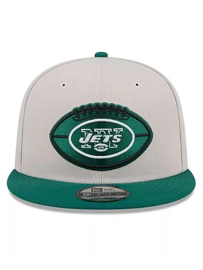 Мужская бейсболка-кепка New York Jets 2024 Sideline Historic 9FIFTY цвета «камень/зеленый» New Era — изображение 4 из 4