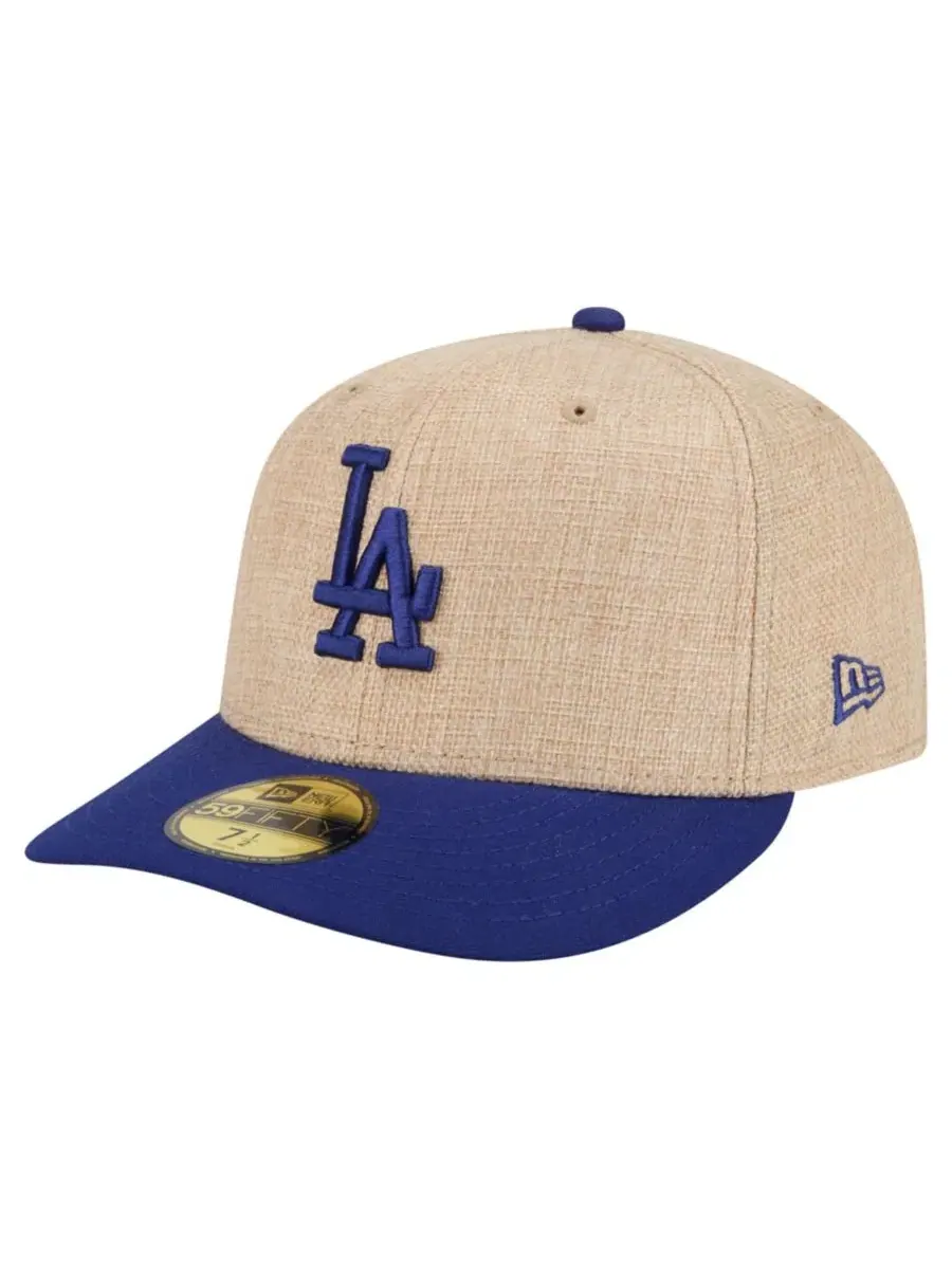 Кепка с высокой тульей New Era Los Angeles Dodgers Twine 59FIFTY, Natural Royal