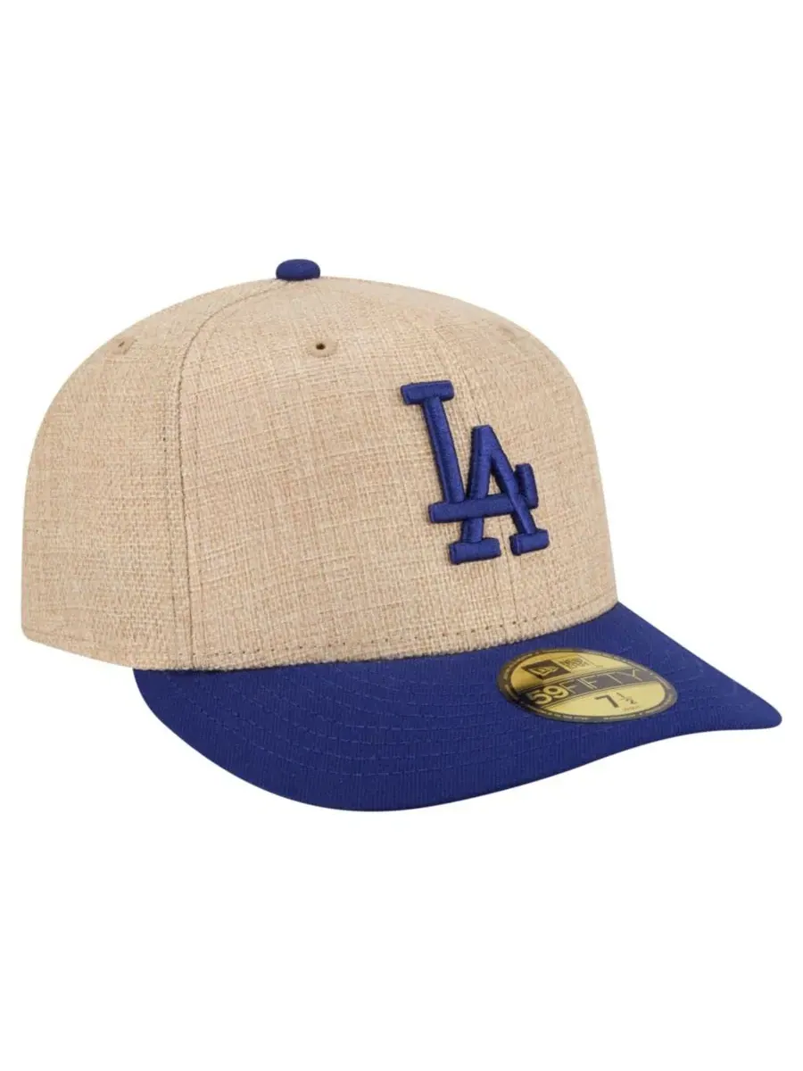 Кепка с высокой тульей New Era Los Angeles Dodgers Twine 59FIFTY, Natural Royal — изображение 2 из 5