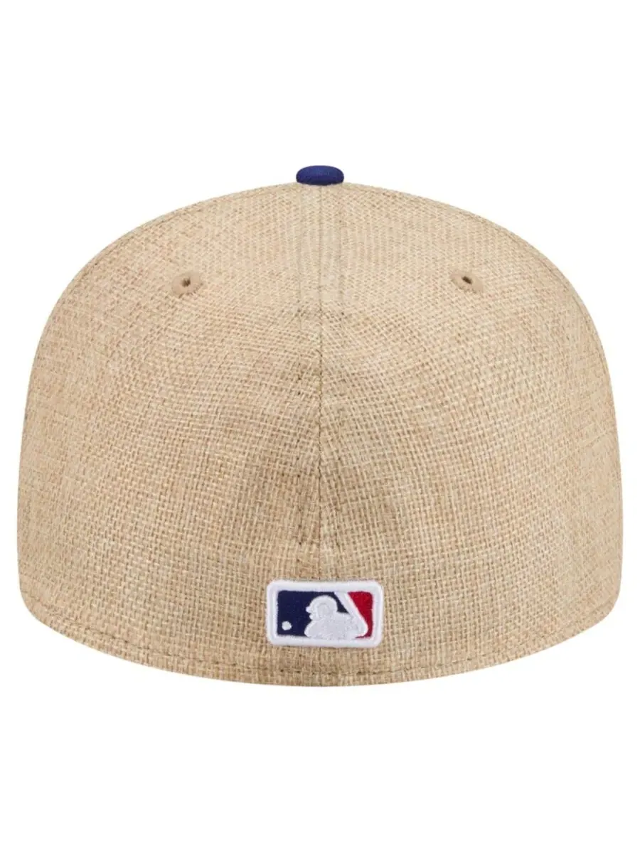 Кепка с высокой тульей New Era Los Angeles Dodgers Twine 59FIFTY, Natural Royal — изображение 3 из 5