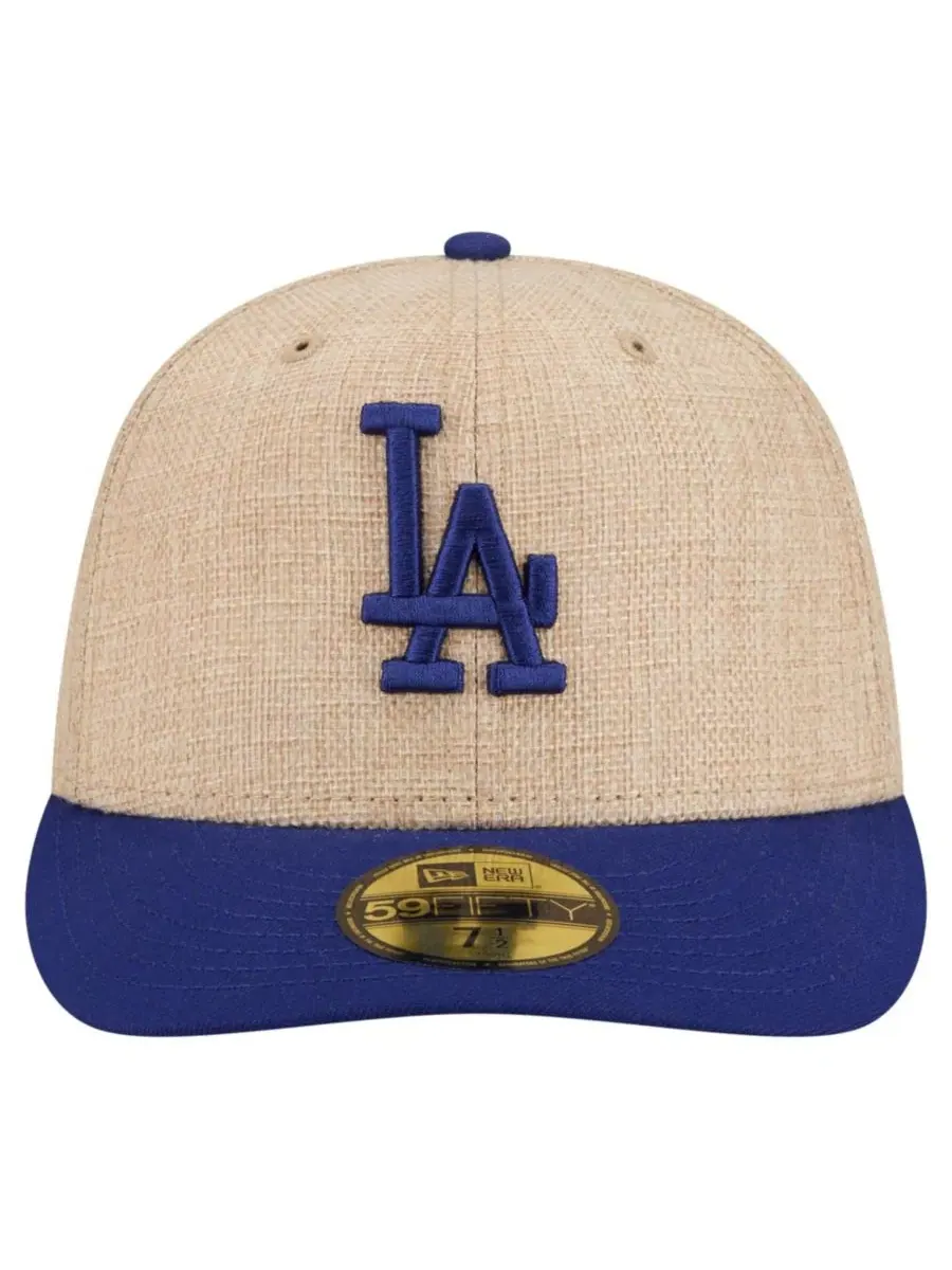 Кепка с высокой тульей New Era Los Angeles Dodgers Twine 59FIFTY, Natural Royal — изображение 4 из 5