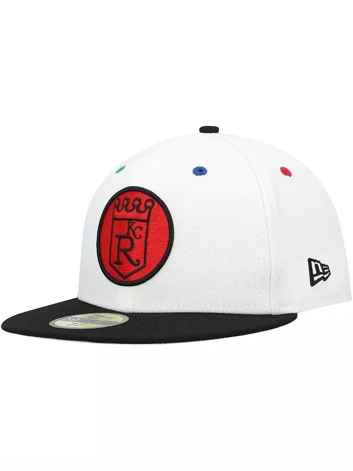 Мужская белая, черная приталенная шляпа Kansas City Royals Primary Eye 59FIFTY New Era — изображение 3 из 5