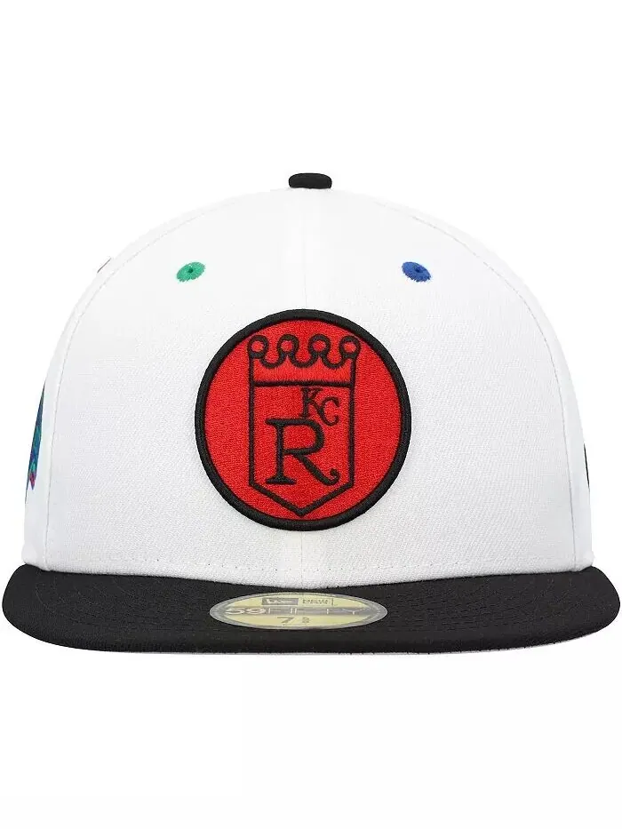 Мужская белая, черная приталенная шляпа Kansas City Royals Primary Eye 59FIFTY New Era — изображение 5 из 5
