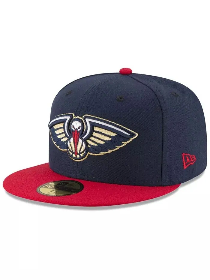 Двухцветная приталенная кепка New Orleans Pelicans Basic 59FIFTY New Era