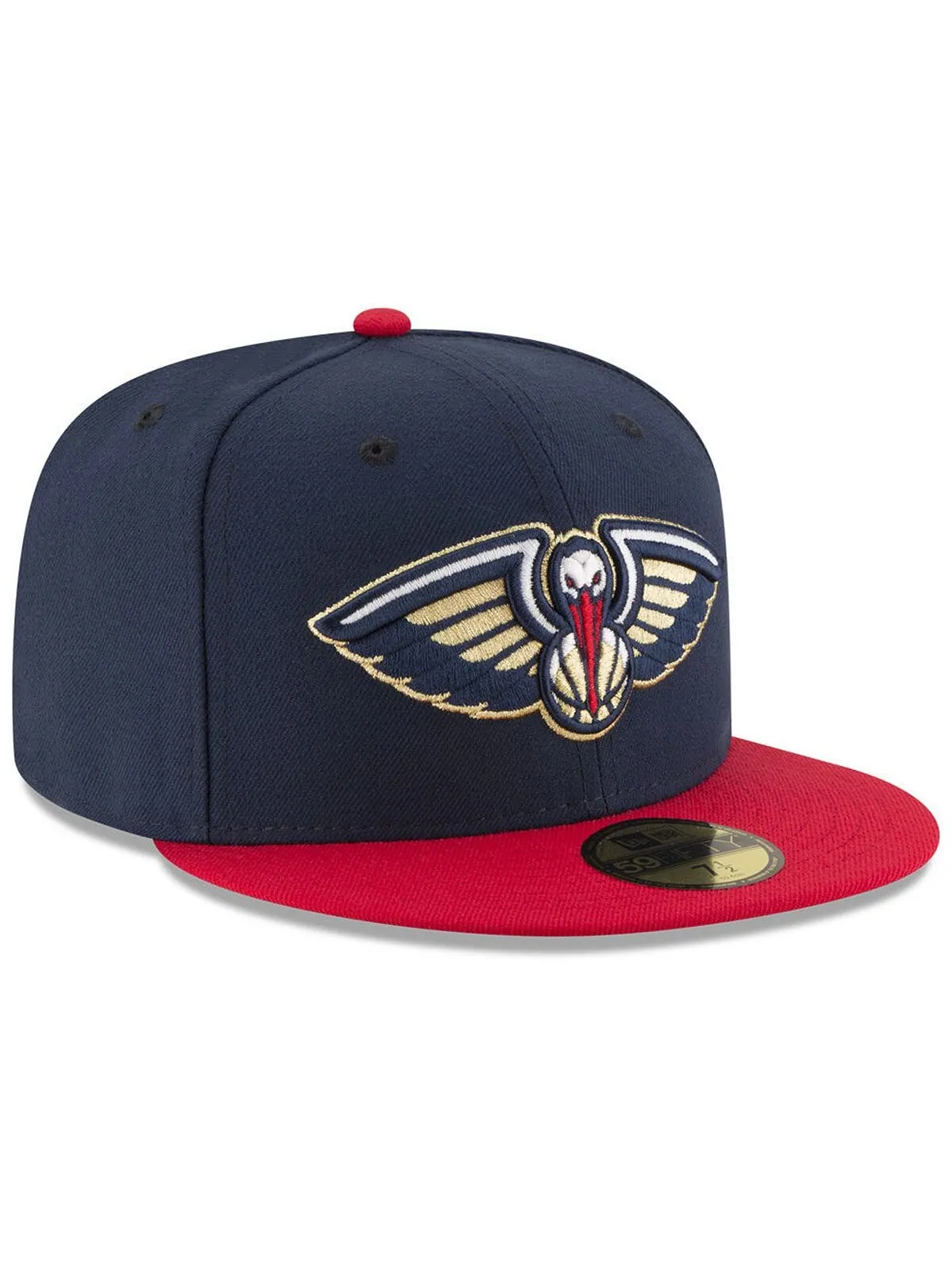 Двухцветная приталенная кепка New Orleans Pelicans Basic 59FIFTY New Era — изображение 4 из 4, темно-синий/красный
