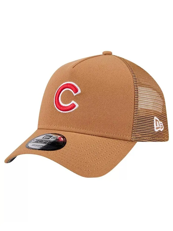Мужская коричневая бейсболка Chicago Cubs A-Frame Trucker 9FORTY Adjustable New Era
