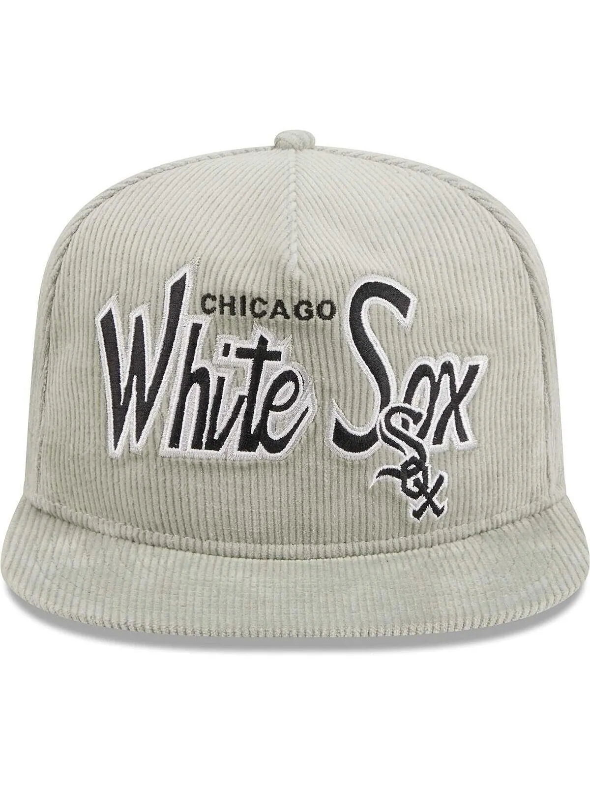 Мужская серая вельветовая регулируемая шляпа для гольфиста Chicago White Sox New Era — изображение 2 из 4, серый
