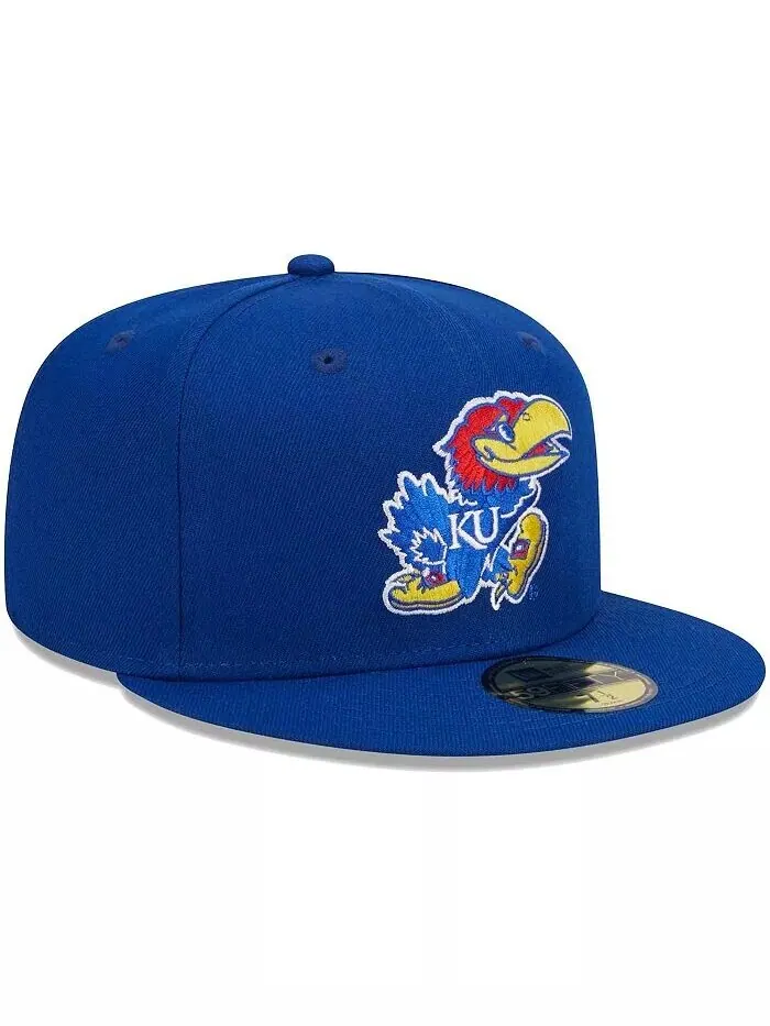 Мужская шляпа Royal Kansas Jayhawks Evergreen 59FIFTY Fitted New Era — изображение 4 из 9