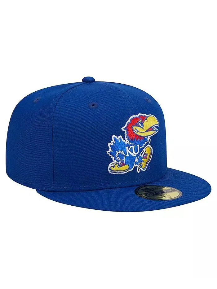Мужская шляпа Royal Kansas Jayhawks Evergreen 59FIFTY Fitted New Era — изображение 8 из 9