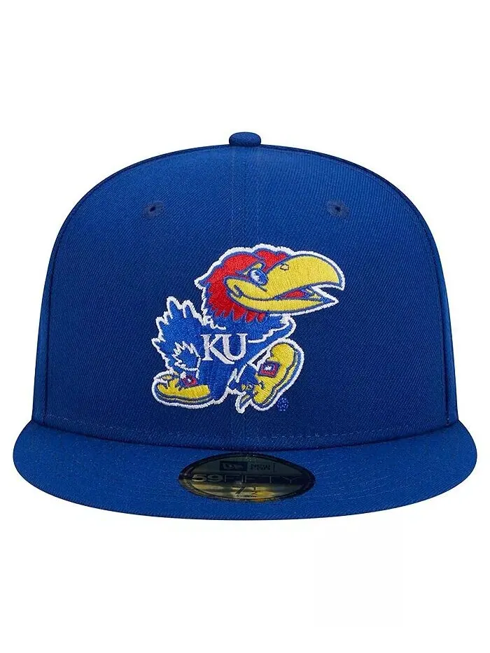 Мужская шляпа Royal Kansas Jayhawks Evergreen 59FIFTY Fitted New Era — изображение 9 из 9