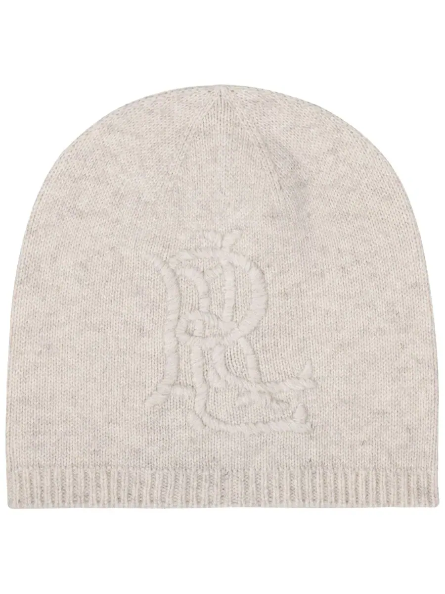 Шапка с вышитым логотипом Lauren Ralph Lauren, Oatmeal Headboard