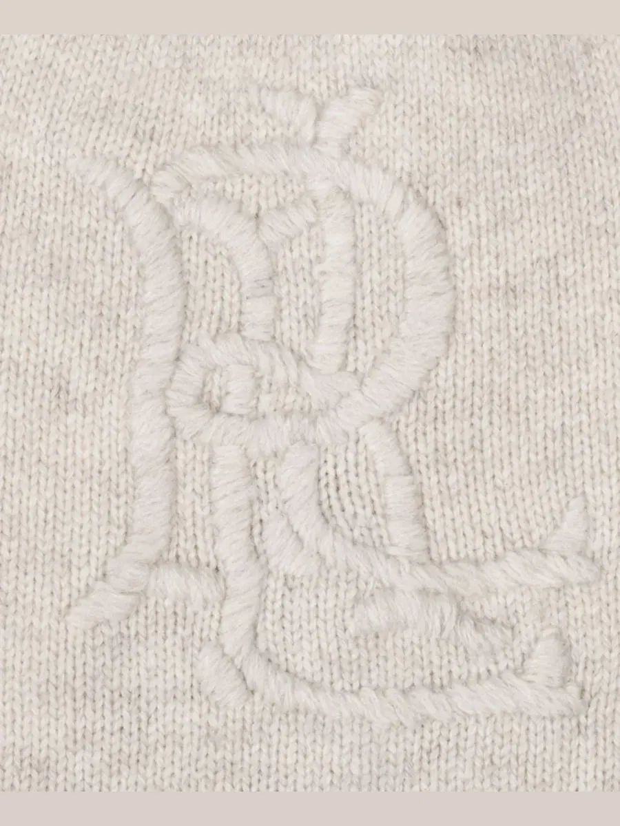 Шапка с вышитым логотипом Lauren Ralph Lauren, Oatmeal Headboard — изображение 3 из 5