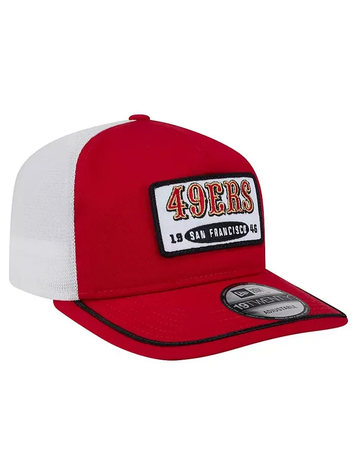 Мужская регулируемая кепка San Francisco 49ers Scarlet/White с нашивкой 19TWENTY New Era — изображение 4 из 5