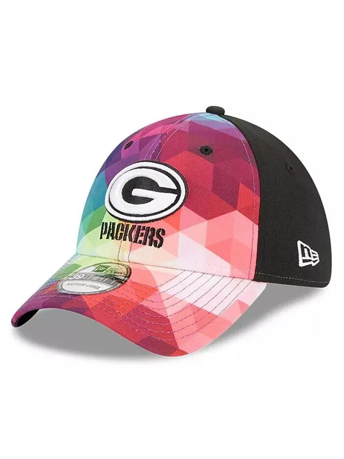 Мужская и женская разноцветная черная бейсболка Green Bay Packers 2023 NFL Crucial Catch 39THIRTY