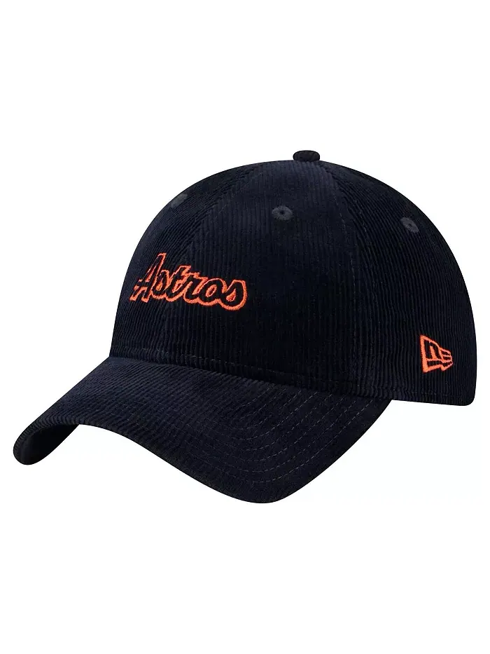 Женская регулируемая кепка Houston Astros 9TWENTY из вельвета в темно-синем цвете New Era