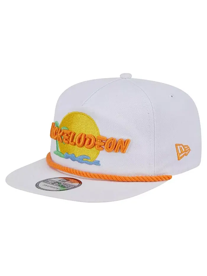 Мужская белая бейсболка Nickelodeon Golfer Snapback New Era