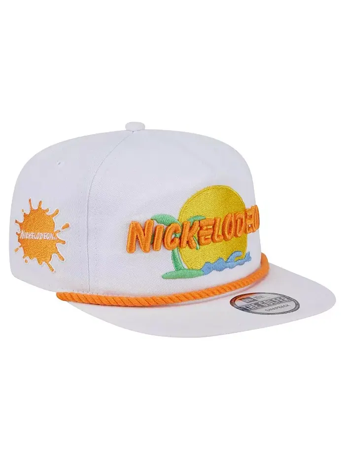 Мужская белая бейсболка Nickelodeon Golfer Snapback New Era — изображение 4 из 5