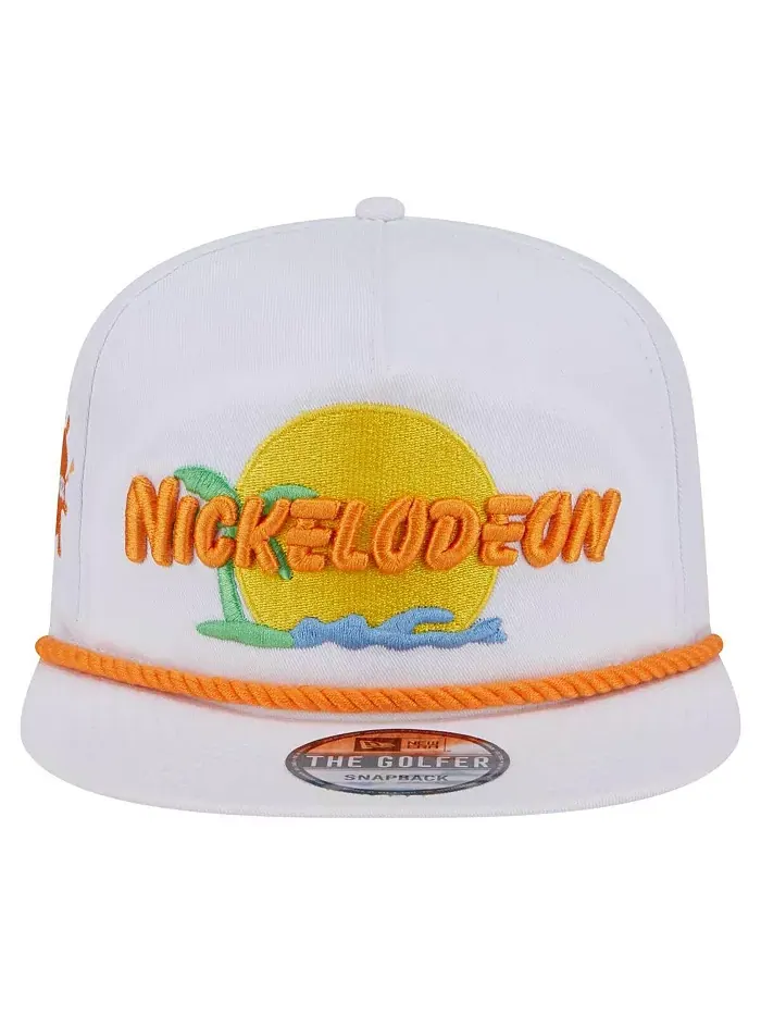 Мужская белая бейсболка Nickelodeon Golfer Snapback New Era — изображение 5 из 5